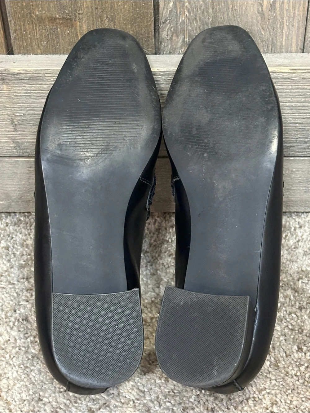 Steve Madden Hartlyn Black Leather Horsebit Loafers Block Heel Size 9.5 Office